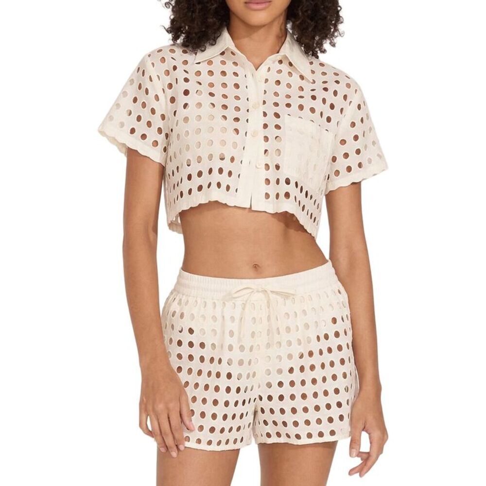 Solid & Striped Womens  The Cropped Cabana Shirt